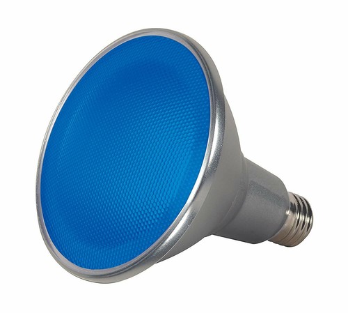 Satco S29482 11.5W Par38 LED E26 Medium Base Blue 90' Beam Light Bulb - 第 1/1 張圖片
