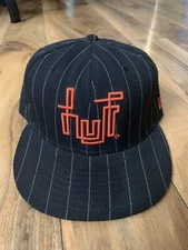 Vintage OG HUF SF Black White Pinstripe Etch-A-Sketch New Era Fitted Cap 7 1/2 
