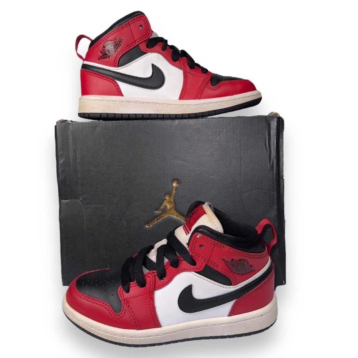 Air Jordan 1 Mid PS 'Chicago Black Toe' Basketball 640734-069