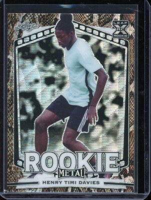 2022 Leaf Metal Soccer Snake Skin Wave Henry Timi Davies Rc #MS-07 (2/5)