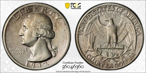 1932-S 25c Washington Quarter Silver Key Date PCGS XF Detail (AJE)