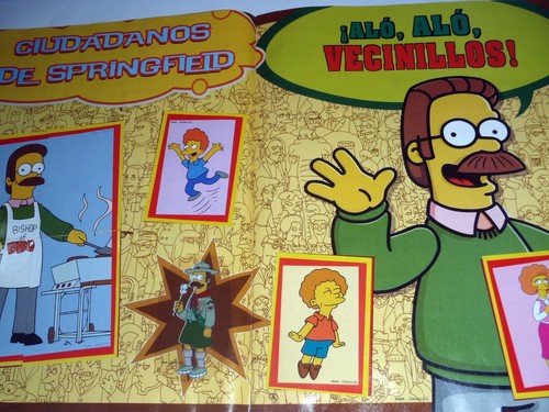 2003 THE SIMPSONS SPRINGIELD USA IV COLECCION STICKERS ALBUM XRARE ARGENTINE Ed. - Picture 8 of 16