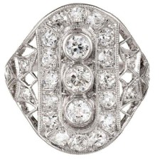 Amazing Look Old European Cut Round White 2.35 CT Sapphire Women's Handmade Ring