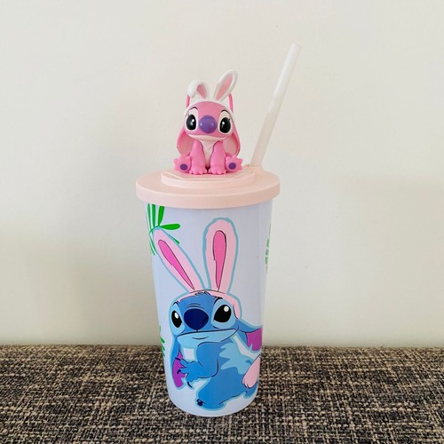 stitch anime tazza bottiglia bambino paglia acqua tazze cartone animato regalo natale - Foto 13 di 13