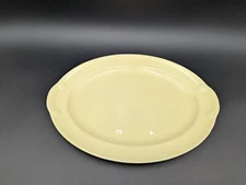 Vintage MCM Taylor Smith & Taylor Lu-Ray Pastels 13.5" Yellow Serving Platter