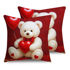 2pcs Valentine's Day Throw Pillow Covers Set of 2 18"X18"