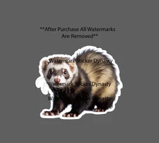 Ferret Sticker Waterproof Decal Animal Pet Family Friend Gift NEW