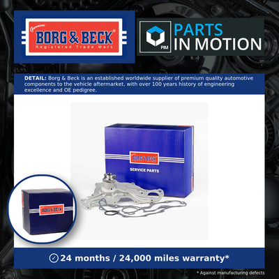Water Pump BWP1194 Borg & Beck Coolant 5004980 5007851 5025832 A790X8591NA New