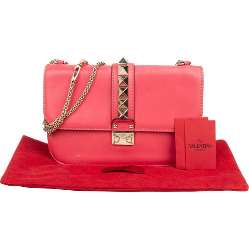 Valentino Garavani  Rockstud Glam Lock Flap Crossbody Bag Tasche - 第 2/12 張圖片