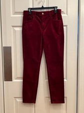 Loft Corduroy Pants Straight Leg Burgundy Maroon Women's Size 6 / 28 EUC