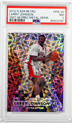 2012 Fleer Retro #PM-29 Larry Johnson 97-98 Precious Metal Gems /100 PSA 7 UNLV