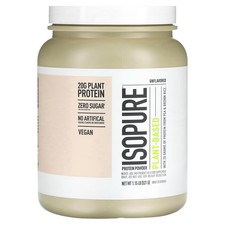 2 X Isopure, proteína en polvo de origen vegetal, sin sabor, 1,15 lb (521 g)