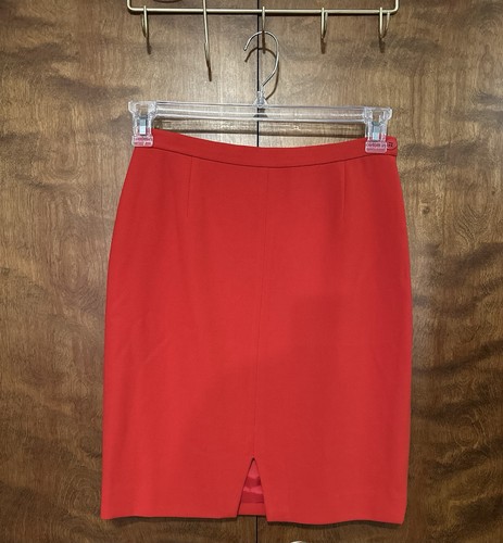 Giorgio Armani, Vintage Giorgio Armani Straight Pencil Skirt Womens 8-10 EU 40 Orange Red Career