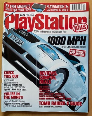 PlayStation Plus Magazine February 2000 | Gran Turismo 2 | Sarah Michelle Gellar