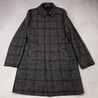 J Crew Ludlow Overcoat Mens 38R Raised Tweed Plaid Wool Blend Medium Weight Mint