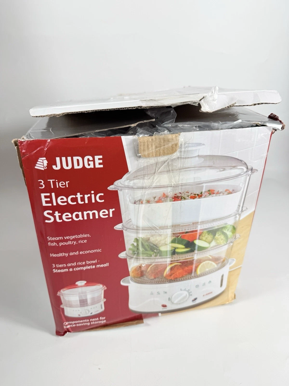 Judge Electric Steamer 3 Tiers and Rice Cooker, 900W, 8.5L