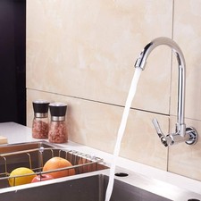 Inchant Cold Water Sink Faucet - Single Handle One Hole High Arc Wall Mount Stai