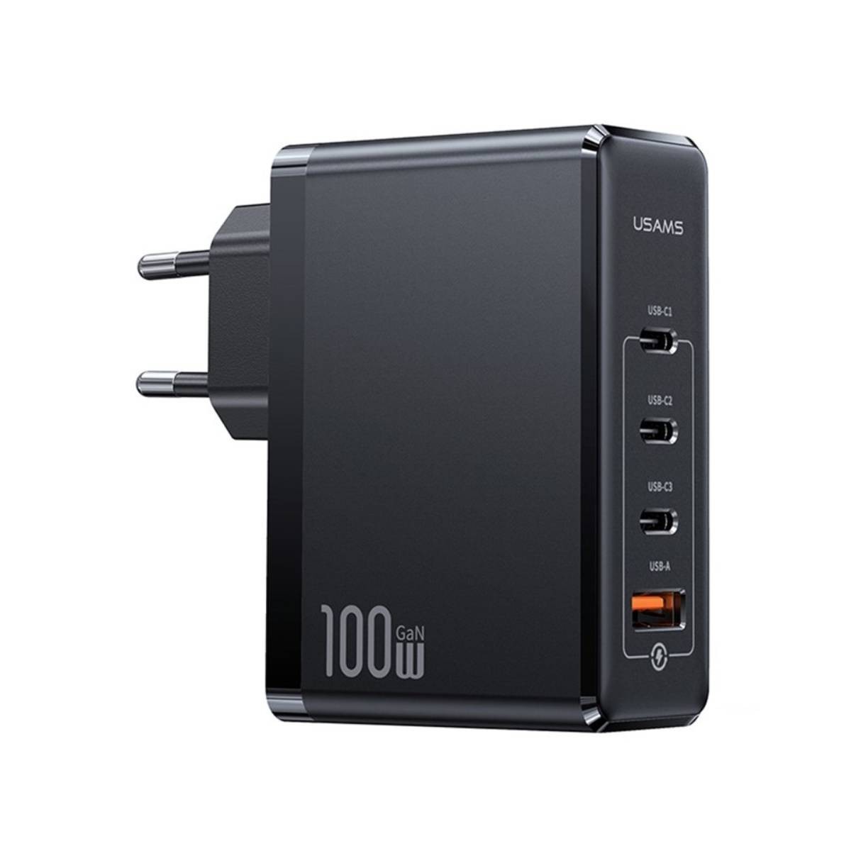 Chargeur USB C 100W GaN Usams adaptateur secteur rapide pour PC et iPhone
