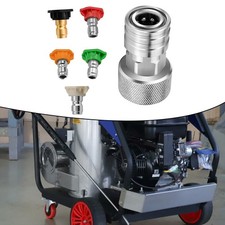 Kit Adaptateur Tuyau Haute Pression avec 5 T��tes de Buse Connecteur Acier Inoxy