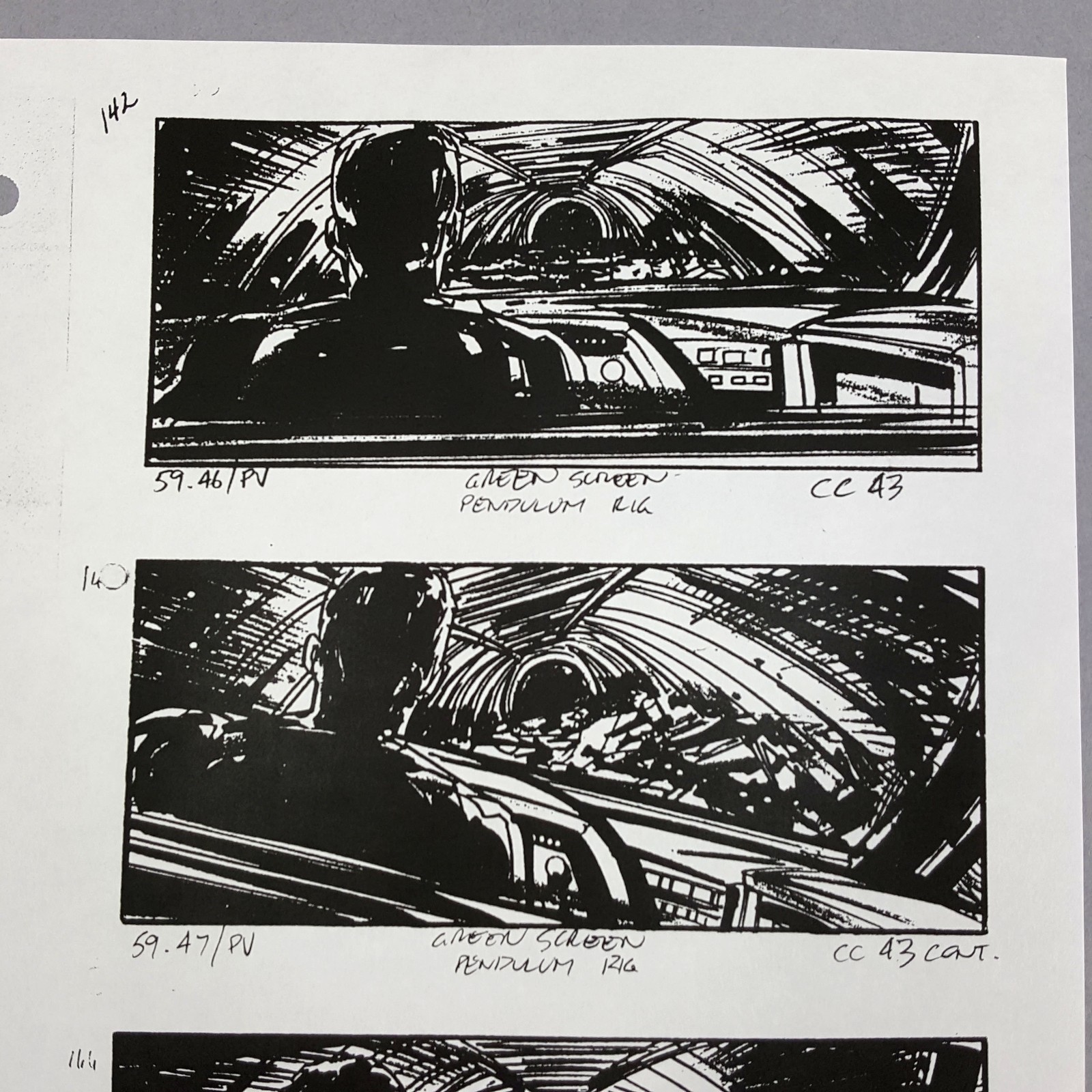 Image 4 of The Fifth Element - Production Used Storyboard, Cab Chase 142-144 , COA