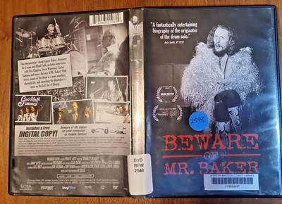Beware of Mr. Baker (DVD, 2013) Ginger Baker documentary used 816943010699