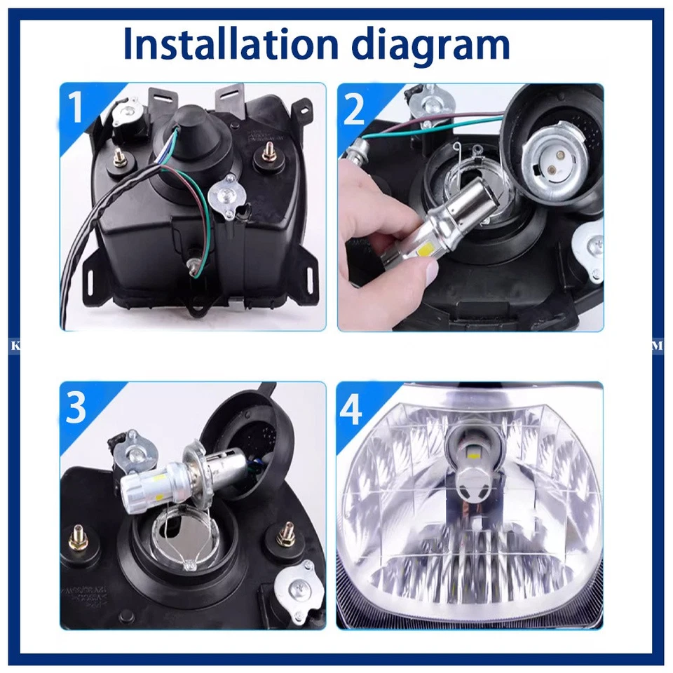 Apto para Motocicleta Faro Bombilla LED Ojo de Ángel Super Brillante Fuerte Flash Yamaha Foto 2 de 4