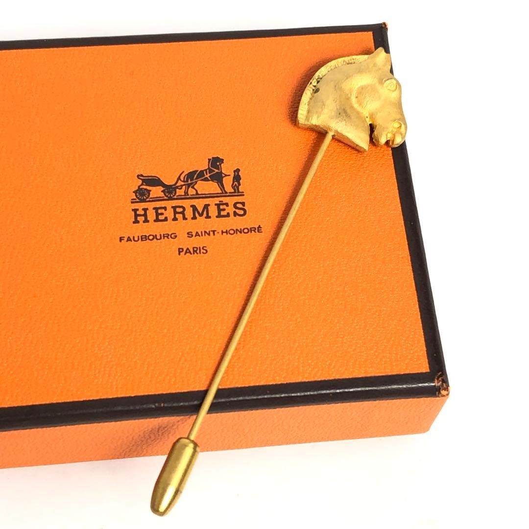 HERMES Horse Pin Brooch Gold Cheval Accessory From Japan | eBay