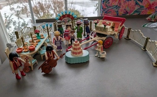 Vintage Playmobil Victorian Wedding reception Figures Accessories