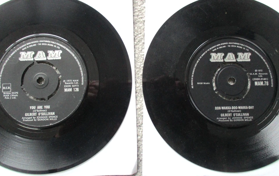 13  X Gilbert O'Sullivan   7" VINYL SINGLES  Job lot  Excellent Collection - Image 4 of 4