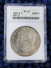 1880-S Morgan Silver Dollar - Soapbox - VAM-21 Dbl 880 - ANACS MS63 Nice Toning