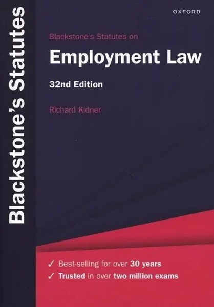 Richard Kidner | Blackstone's Statutes On Employment Law | Taschenbuch (2023)-image