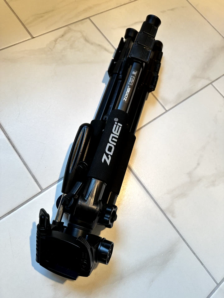 Trípode y cabezal panorámico profesional de aluminio de alta resistencia Zomei Q111 para cámara DSLR LY Foto 2 de 4