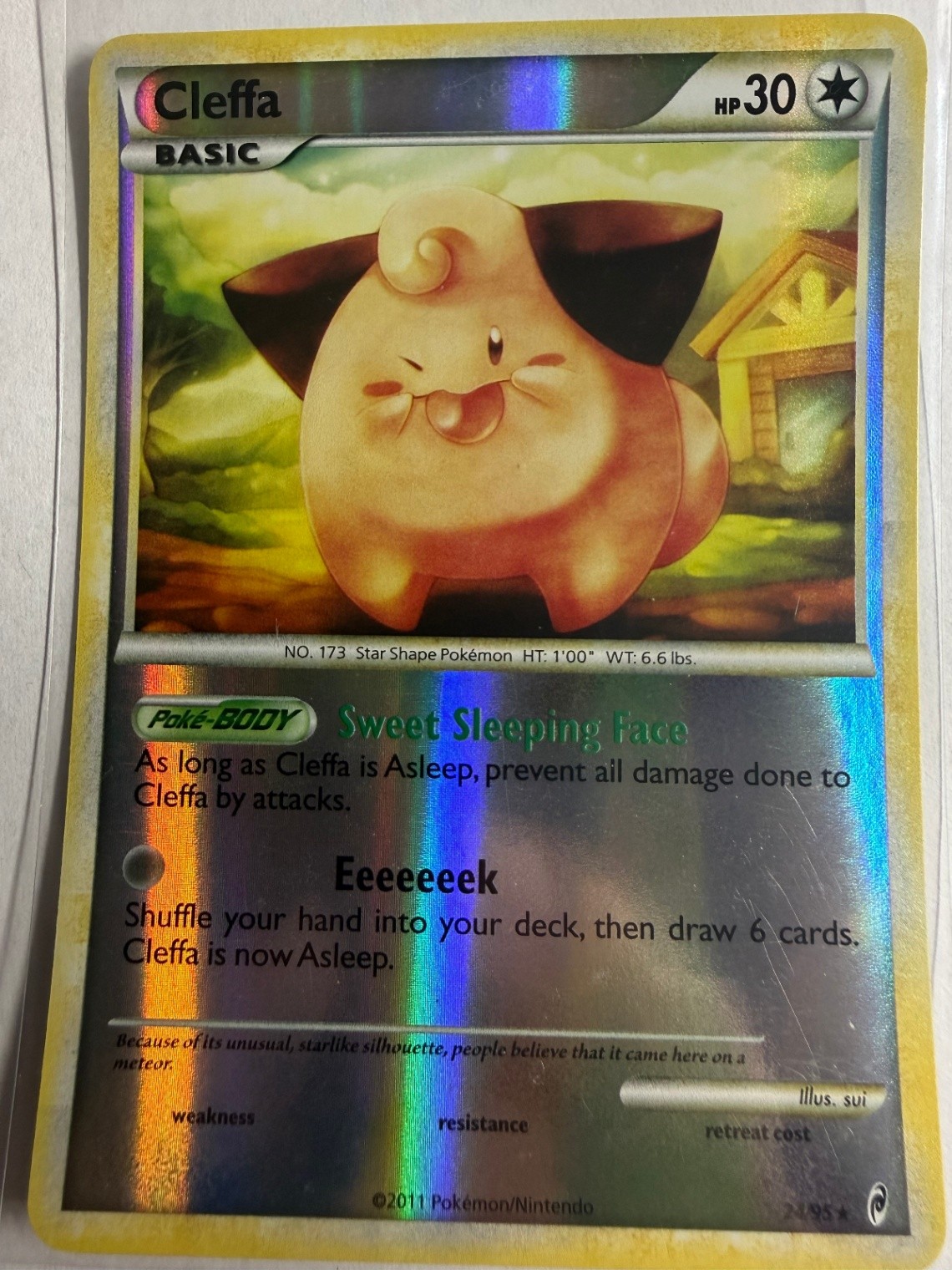 Cleffa Reverse Holo Rare Call of Legends 24/95 MP