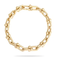 Tiffany hardware small link large 60153076 K18 yellow gold bracelet