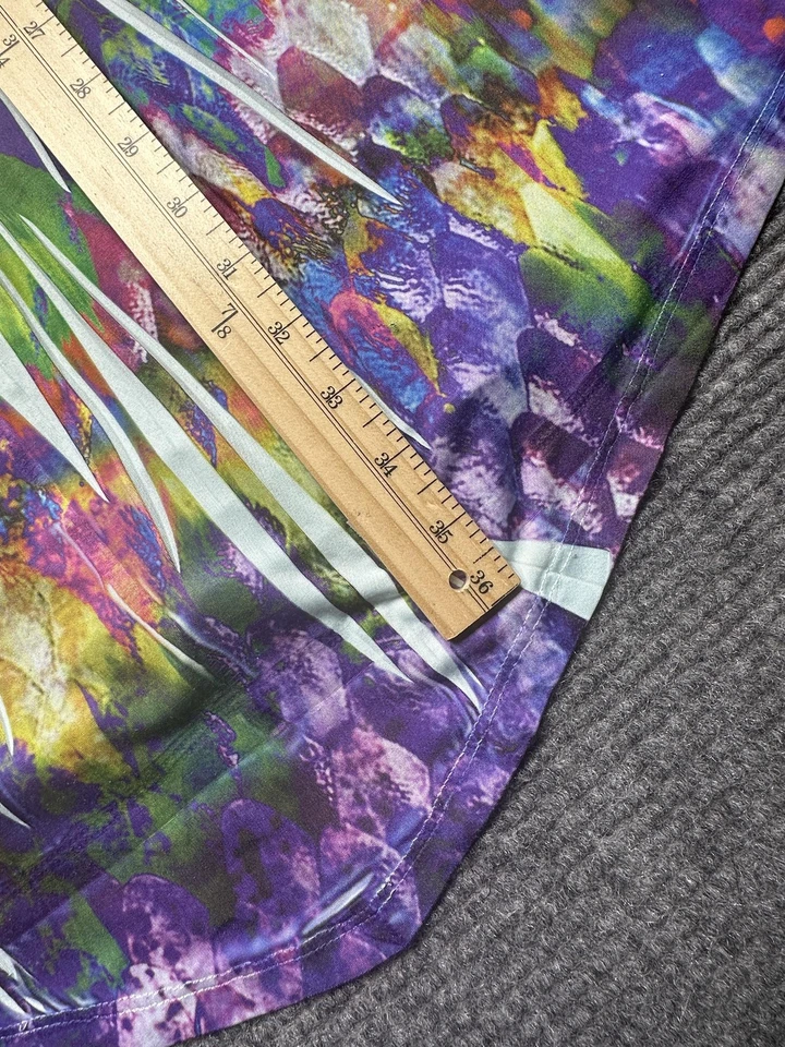 OneWorld Live and Let Live Dress Womens Medium Multicolor Sleeveless V Neck - Image 2 of 4