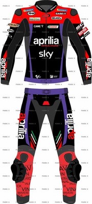 Aprilia Motorcycle Racing Leather Biker Suit Men's Motorbike Riding Sports Armor