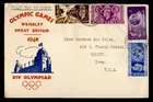 DR WHO 1948 GB FDC OLYMPICS COMBO M74830