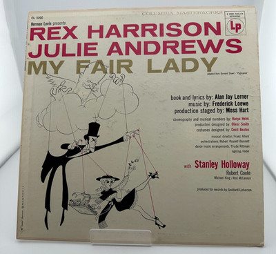 Rex Harrison Julie Andrews My Fair Lady LP Columbia Masterworks OL 5090 VG+/VG+