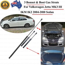 3 Front Hood+Rear Boot Lift Gas Struts For VW Jetta III 2005-2010 5 Door Sedan