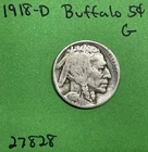 1918-D Buffalo 🦬 Indian Head Nickel 5c Good