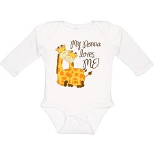 Inktastic My Nonna Loves Me Long Sleeve Creeper Grandma Giraffe Loved By