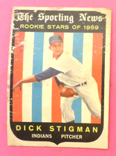 1959 Topps, Cleveland Indians - DICK STIGMAN #142 (RC)