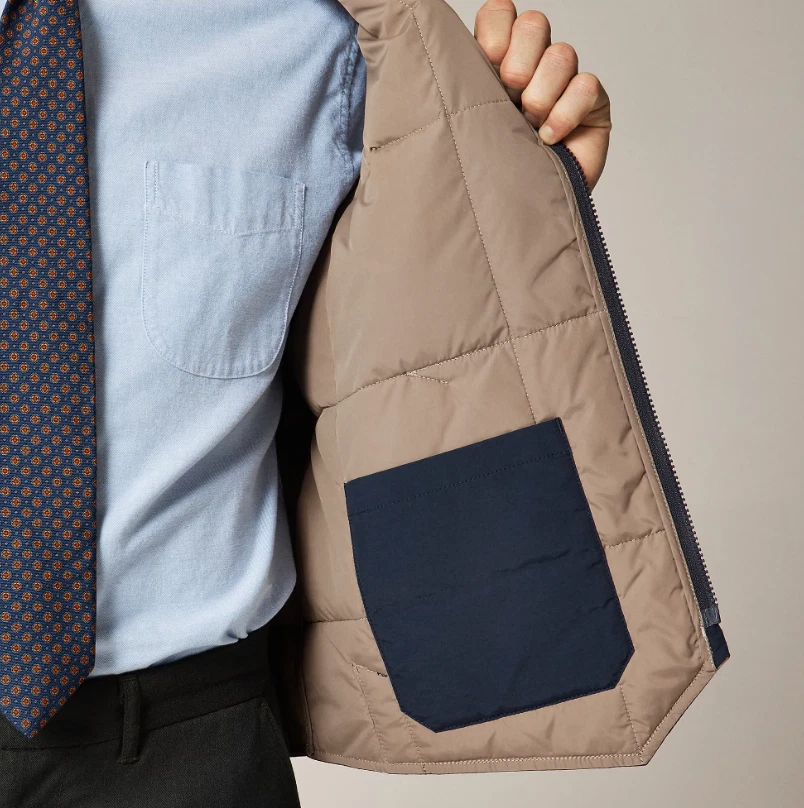 SALE! Men's Jcrew Box-quilt insulated vest with PrimaLoft - 100% AUTHENTIC - New - Image 3 of 4