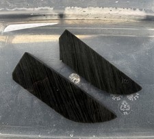 2 Medium Black Banded Obsidian Flint Knapping Preform Knife Blank