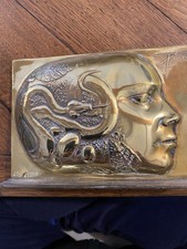 TREMOIS Pierre Yves bronze bas-relief femme Au Serpent Numérotée