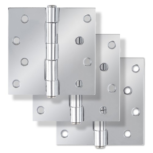 Miseno MDH4023 4 x 4 Plain Bearing Square Corner Door Hinge - - Chrome