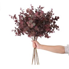 3Pcs Artificial Plants Silk Eucalyptus Leaves Tall 29" Eucalyptus Stems Branc...