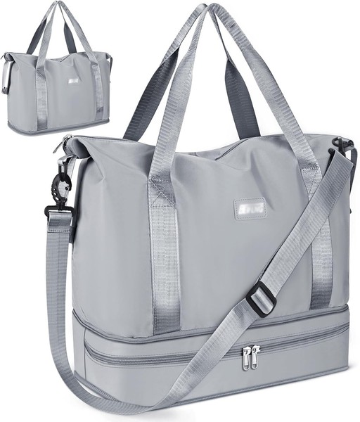 Sporttasche Faltbar Wasserabweisend Mit Schuhfach Und Nassfach 60L Damen Herren-image