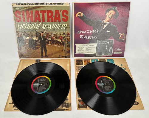 (2) Frank Sinatra Vinyl LP Record Album Lot, Swing Easy, Swingin’ Session