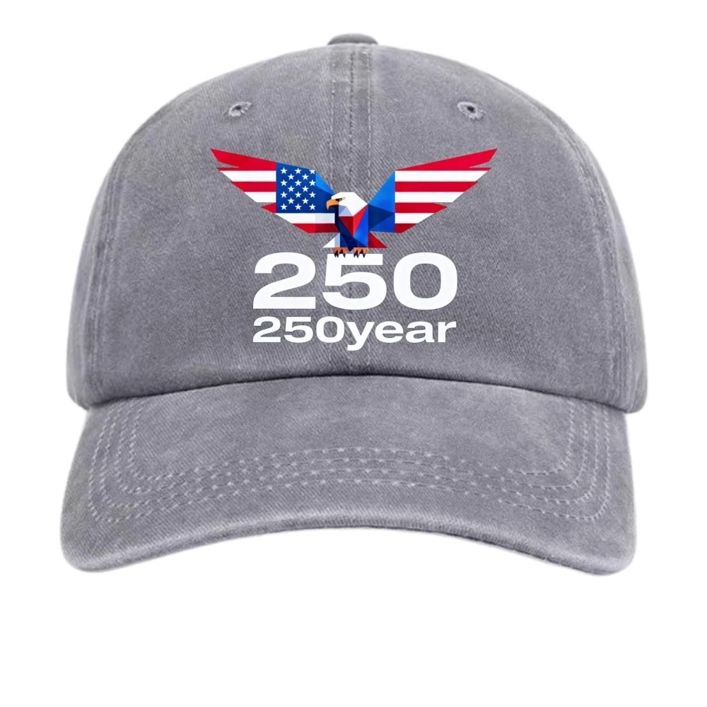 250th Anniversary American Eagle Washed Denim Baseball Cap